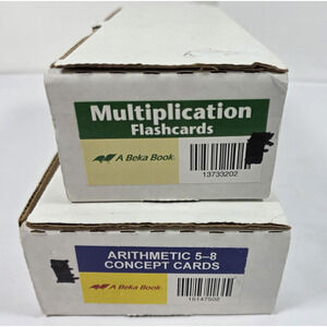 Abeka Arithmetic 5-8 Concept Cards Flashcard set Multiplication Flash Cards